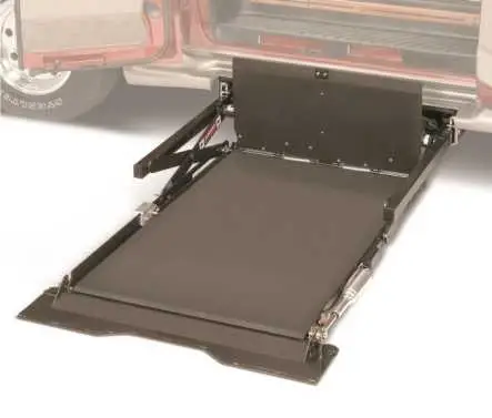 Closeup of a braun UVL wheelchair lift