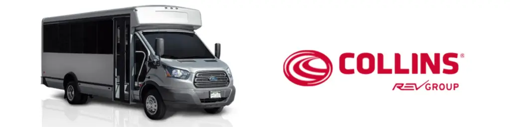 Image of a Collins wheelchair accessible bus