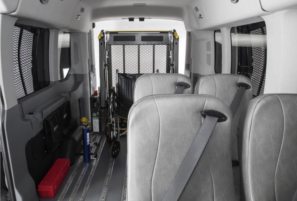 interior shot of ford transit