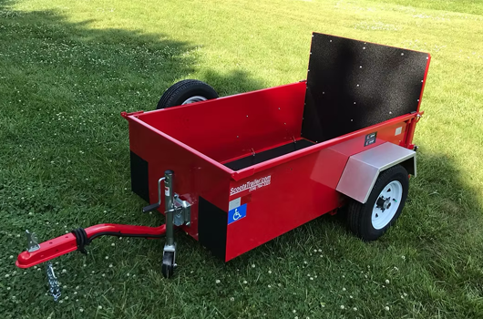 scooter trailer in grass