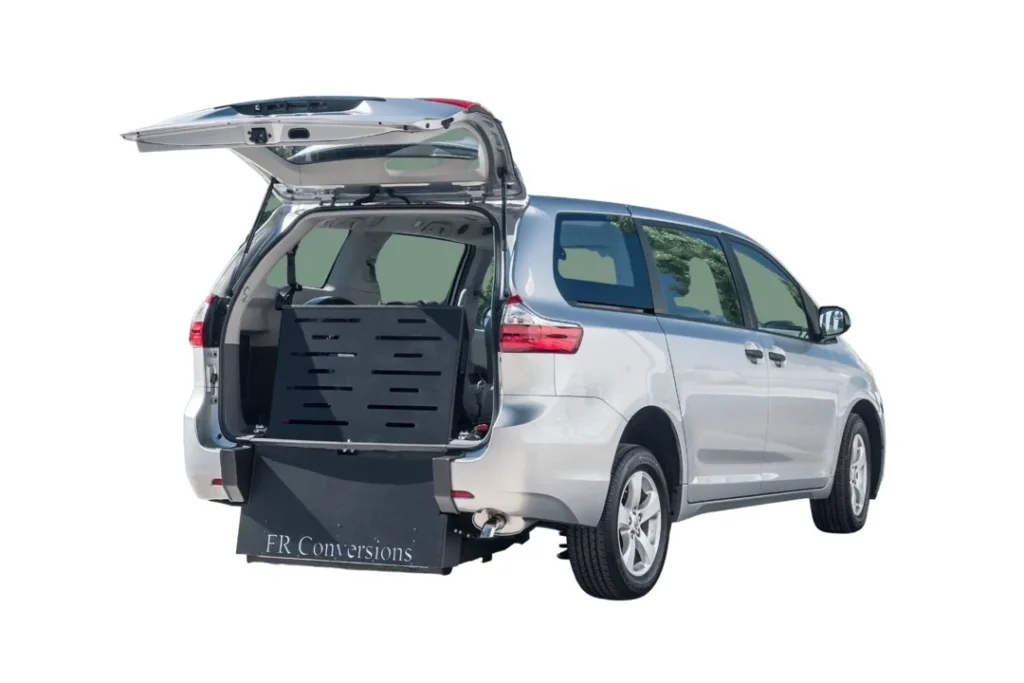 FR Rear Entry Minivan Conversion with the trunk open