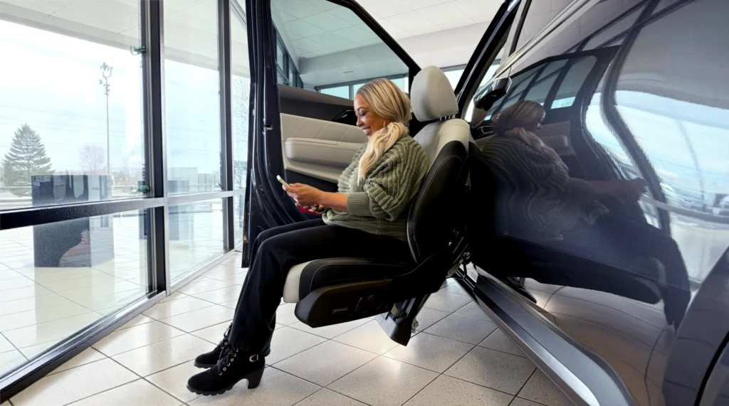 woman sitting in link 2.0 seat
